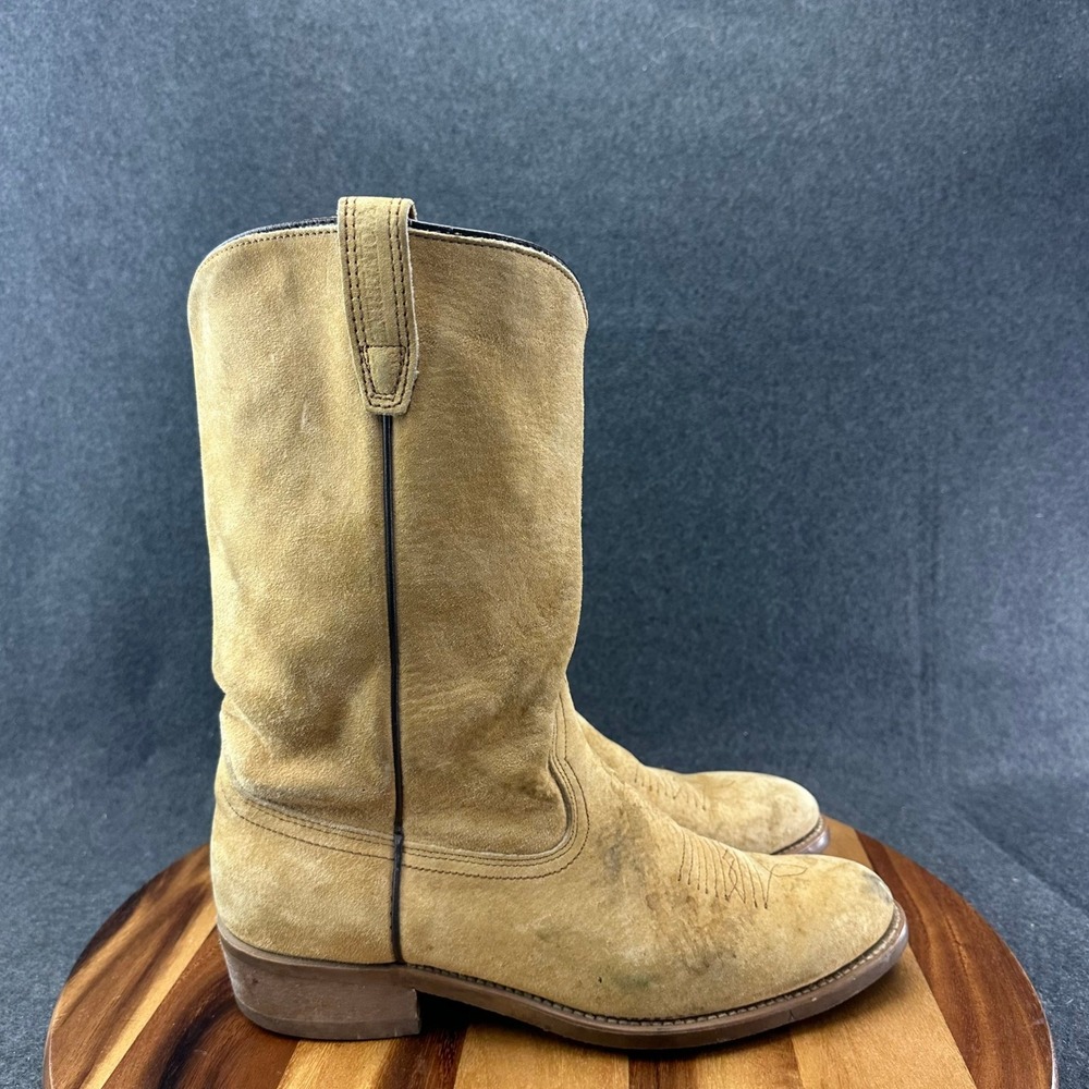 Vintage Wolverine Boots Harvest Wheat Suede Cowboy Mens 11D Vibram USA